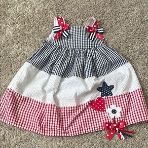 Red white and blue dress!
